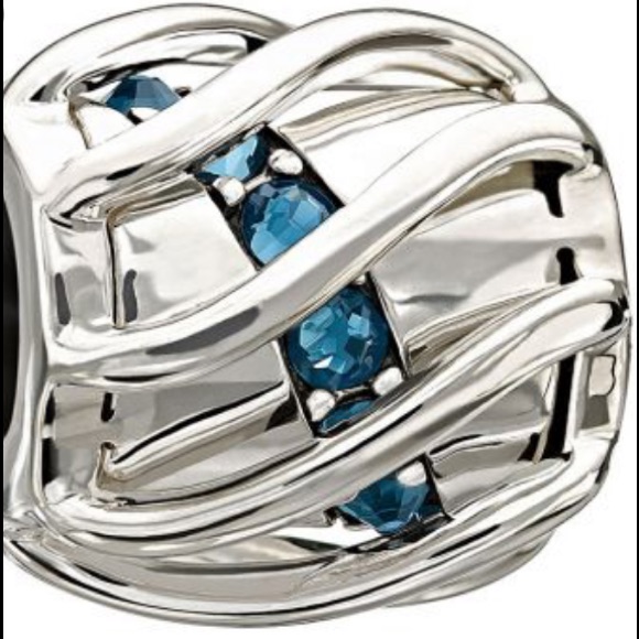 Chamilia Enchanting Spiral Blue Bead Nwot